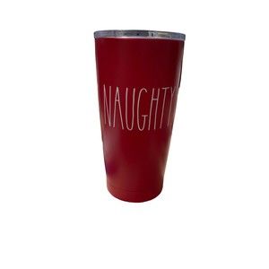 RAE DUNN - Christmas NAUGHTY  NICE Insulated Drink Tumbler - Holidays 2022 Red